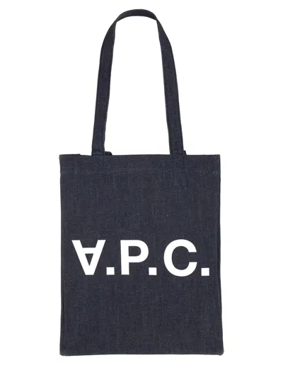 A.p.c. Borsa Tote In Denim In Multicolor