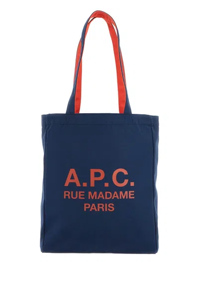 Apc Borsa Tote Lou Rue Madame Reversibile In Blue