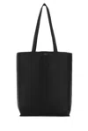 A.p.c. Men Black Leather Maiko Shopping Bag In Black