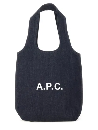Apc Borsa Tote Ninon Small In Blue
