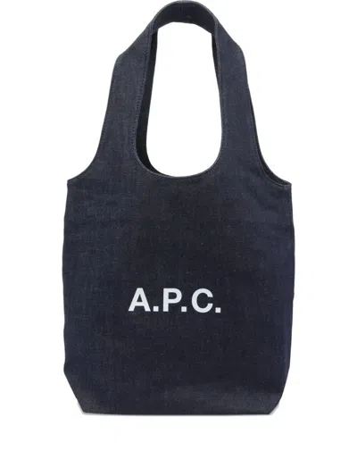 APC SMALL NINON DENIM TOTE BAG