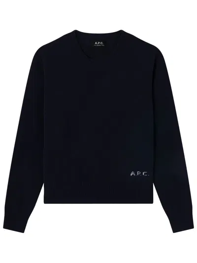 A.p.c. Boxy Anna Wool Sweater In Black