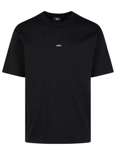 Apc A.p.c. 'boxy' Black Cotton T Shirt