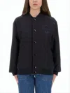 Apc Boxy Black Jacket With Snap-button Closure In Black