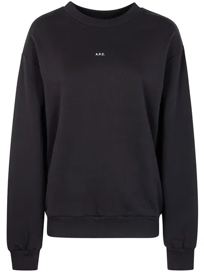 Apc Logo-print Sweatshirt In Black