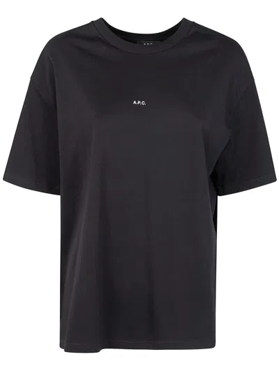 ★A.P.C.★ Micro Logo Boxy Fit Short Sleeve T-Shirt Black Wh tshirt-1-3h-36169.jpg?fit=max&