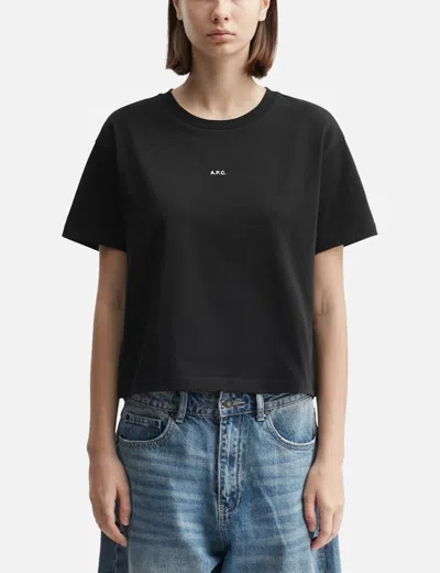 Apc Boxy Micro Logo T-shirt In Black