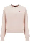 Apc A.p.c. Logo Flocked Boxy Fit Sweatshirt In Pink