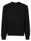 Apc Boxy Sweatshirt With Flock Logo In Tzk Noir/bleu