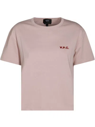 Apc A.p.c. Boxy Petit Vpc T-shirt Clothing In Pink