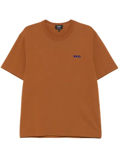 Apc Boxy Petit Vpc T-shirt In Brown