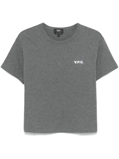 A.p.c. Boxy Petit Vpc T-shirt Clothing In Grey