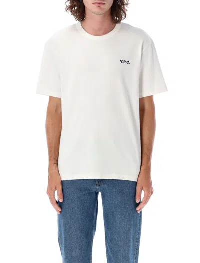 Apc Boxy Micro Logo Cotton Crew-neck T-shirt In White