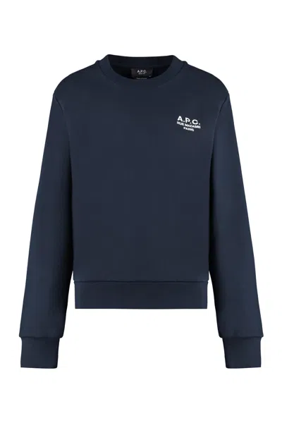 APC BOXY RUE MADAME COTTON CREW-NECK SWEATSHIRT