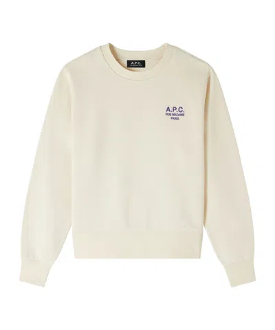 A.p.c. Boxy Rue Madame Sweatshirt In White