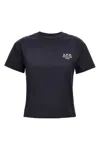 Apc Cropped T-shirt In Dark Blue Organic Cotton