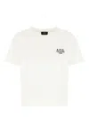 Apc A.p.c. Unisex Boxy T-shirt In Organic Cotton White Short Sleeves Women In White