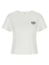 Apc A.p.c. Unisex Boxy T-shirt In Organic Cotton White Short Sleeves Women In White