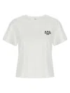 Apc A.p.c. Unisex Boxy T-shirt In Organic Cotton White Short Sleeves Women In White