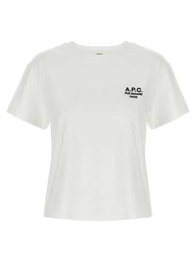 Apc A.p.c. Logo Embroidered Crewneck T-shirt In White