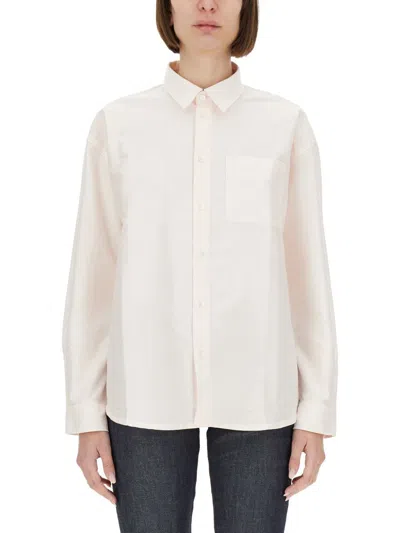 A.p.c. Boyfriend Cotton Shirt In Neutral