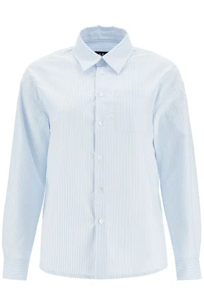 Apc A. P.c. Women's Striped Boyfriend Shirt In Blue