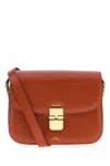 Apc A.p.c. Brick Leather Small Grace Crossbody Bag In Red