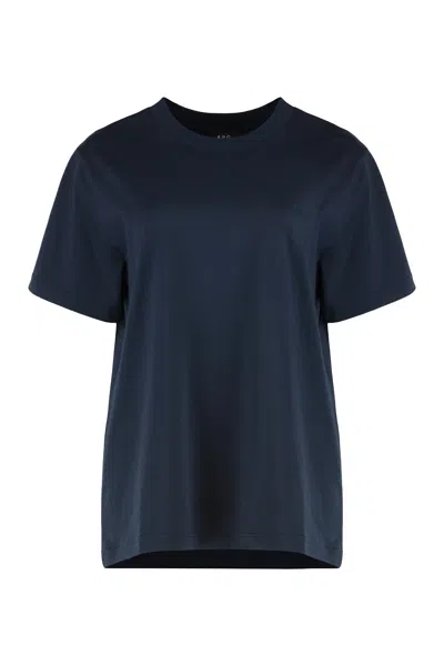 Apc Brodé Cotton Crew-neck T-shirt