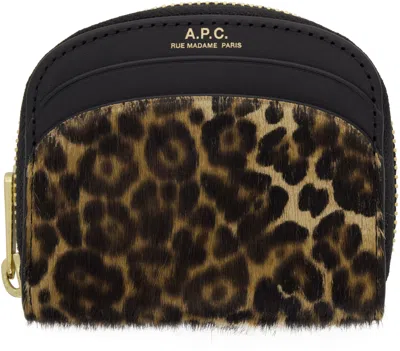 Apc A.p.c. Card Holder - Leather - Printed In Lzz Black