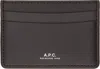 Apc Brown Andre Card Holder In Cae Dark Brown