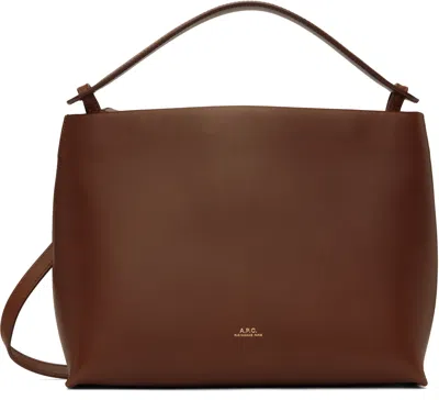 Apc Brown Ashley Bag In Cad Hazelnut