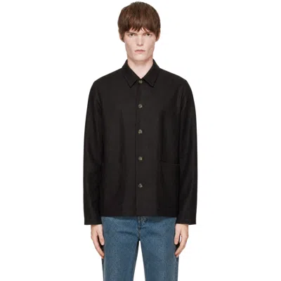 A.p.c. Brown Brest Wool Jacket In Cae Dark Brown