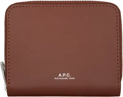 Apc Brown Chelsea Zip Wallet
