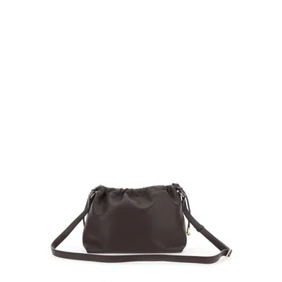 Apc A.p.c. Brown Crossbody Bag With Logo Lettering On The Front And Drawstring Closure In Ecoleather