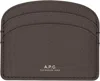 Apc Brown Demi-lune Card Holder In Brown