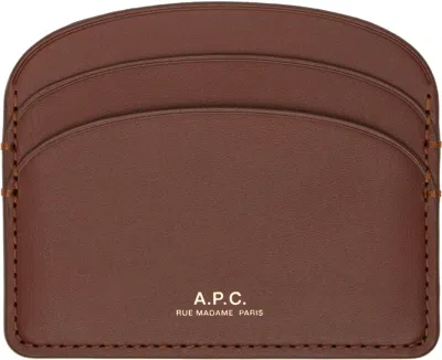 Apc Brown Demi-lune Card Holder