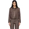 A.p.c. Brown Dion Denim Jacket In Brown