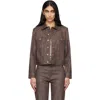 A.p.c. Brown Dion Denim Jacket In Brown