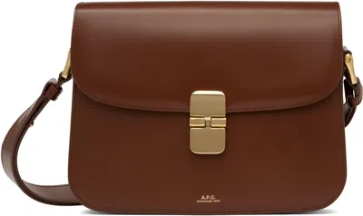 Apc A.p.c. Sac Grace Small Shoulder Bag In Brown