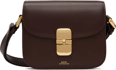 Apc Brown Grace Mini Bag In Cat Brownie