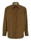 Apc Brown Jacket With Classic Collar And Buttoned Cuffs In Wool Blend Man In Brown
