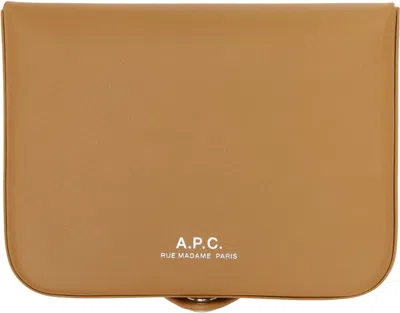 Apc Brown Josh Coin Wallet In Cau Peanut