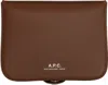 Apc Brown Josh Wallet In Cad Hazelnut
