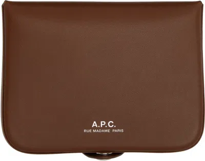 Apc Brown Josh Wallet In Cad Hazelnut