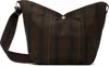 A.p.c. Journal Small Check Shoulder Bag In Brown
