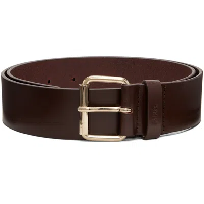 A.p.c. Brown La Ceinture Large Belt In Neutral