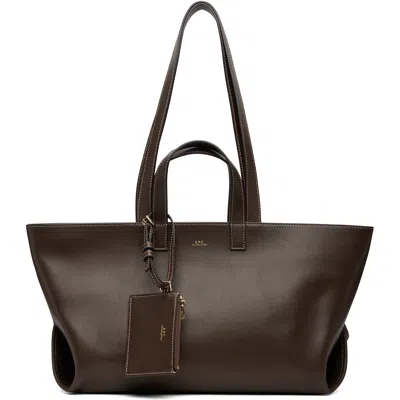 A.p.c. Brown 'le Drummer' Tote In Black