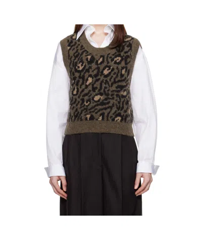 Apc Brown Léana Vest In Caa Brown