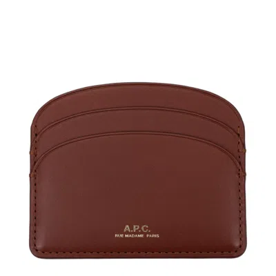 A.p.c. Brown Leather Cardholder