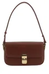 Apc A.p.c. Brown Leather Grace Shoulder Bag In Brown